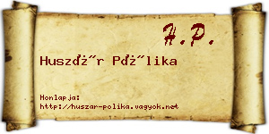 Huszár Pólika névjegykártya